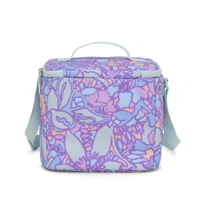 Lonchera-Super-Snack-Lila-Fluid-Floral-Pastel-Lilac-Jansport