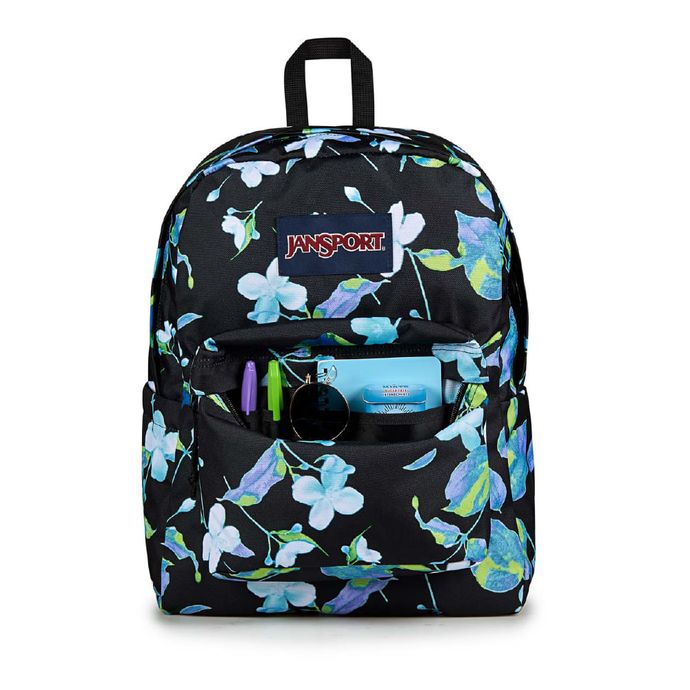 Morral-Superbreak-Plus-Punk-Petals-Negro-JanSport