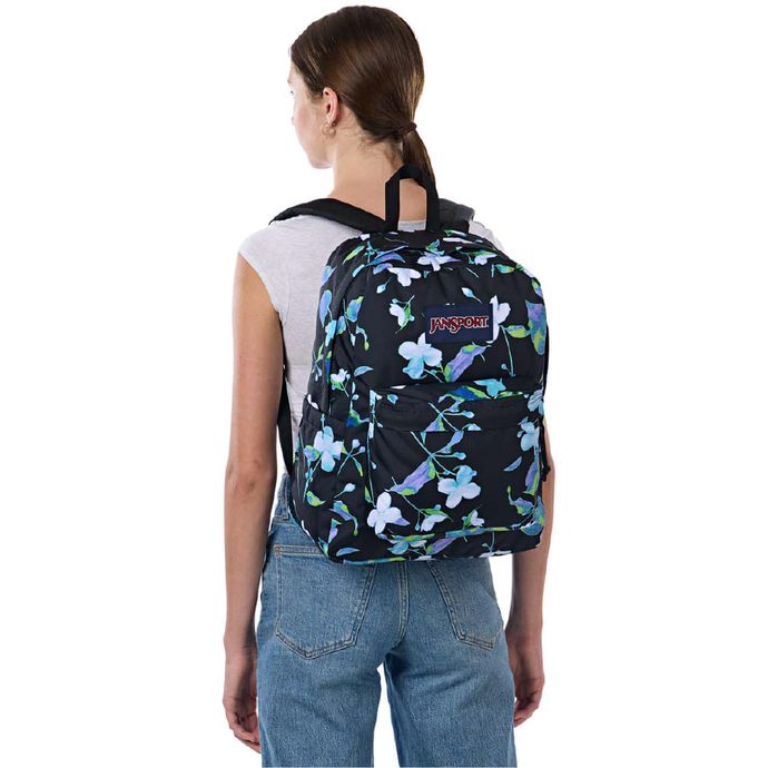 Morral-Superbreak-Plus-Punk-Petals-Negro-JanSport